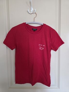 Topshop 'Bite Me' Graphic Tee